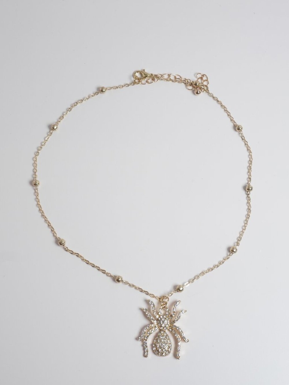 Spider gold Necklace gothic punk